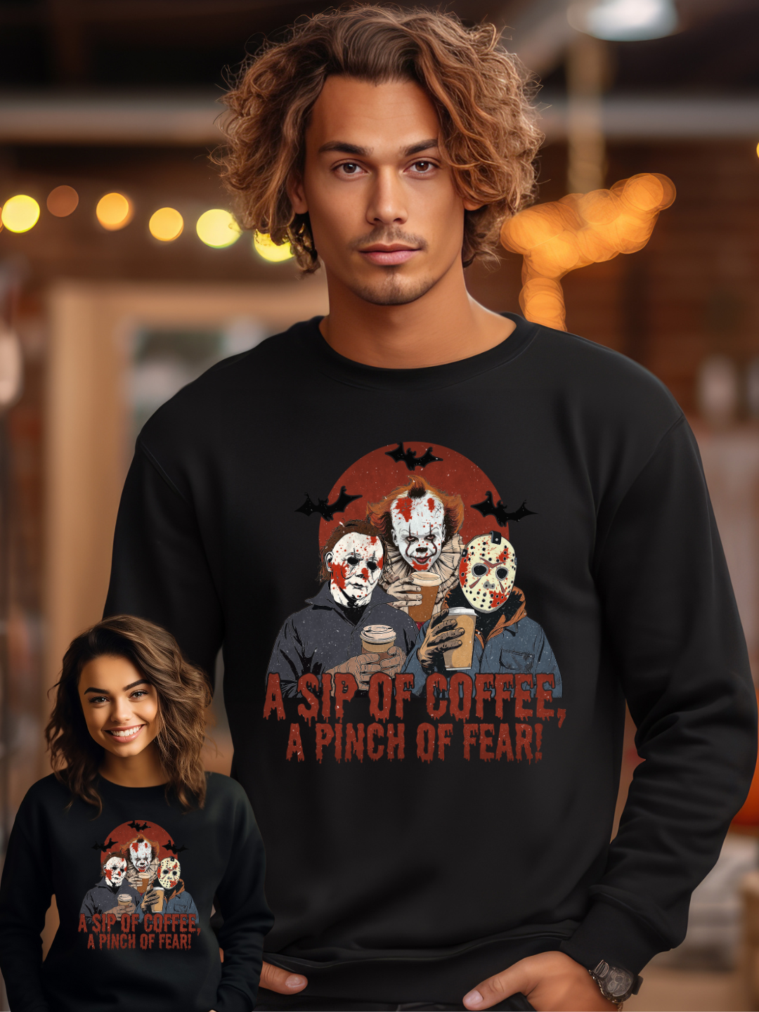 SIP OF COFFEE, PINCH OF FEAR CREWNECK