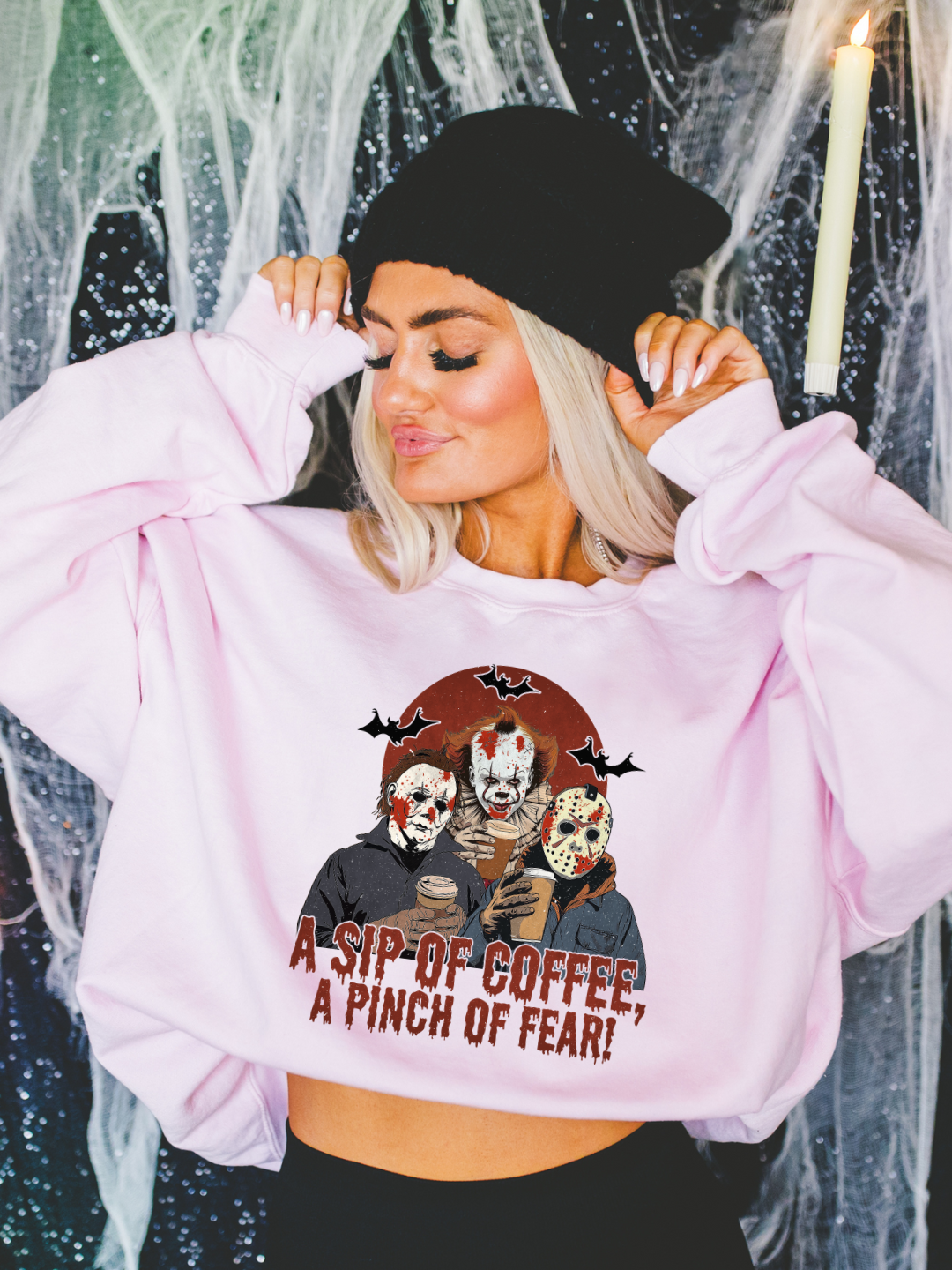 SIP OF COFFEE, PINCH OF FEAR CREWNECK