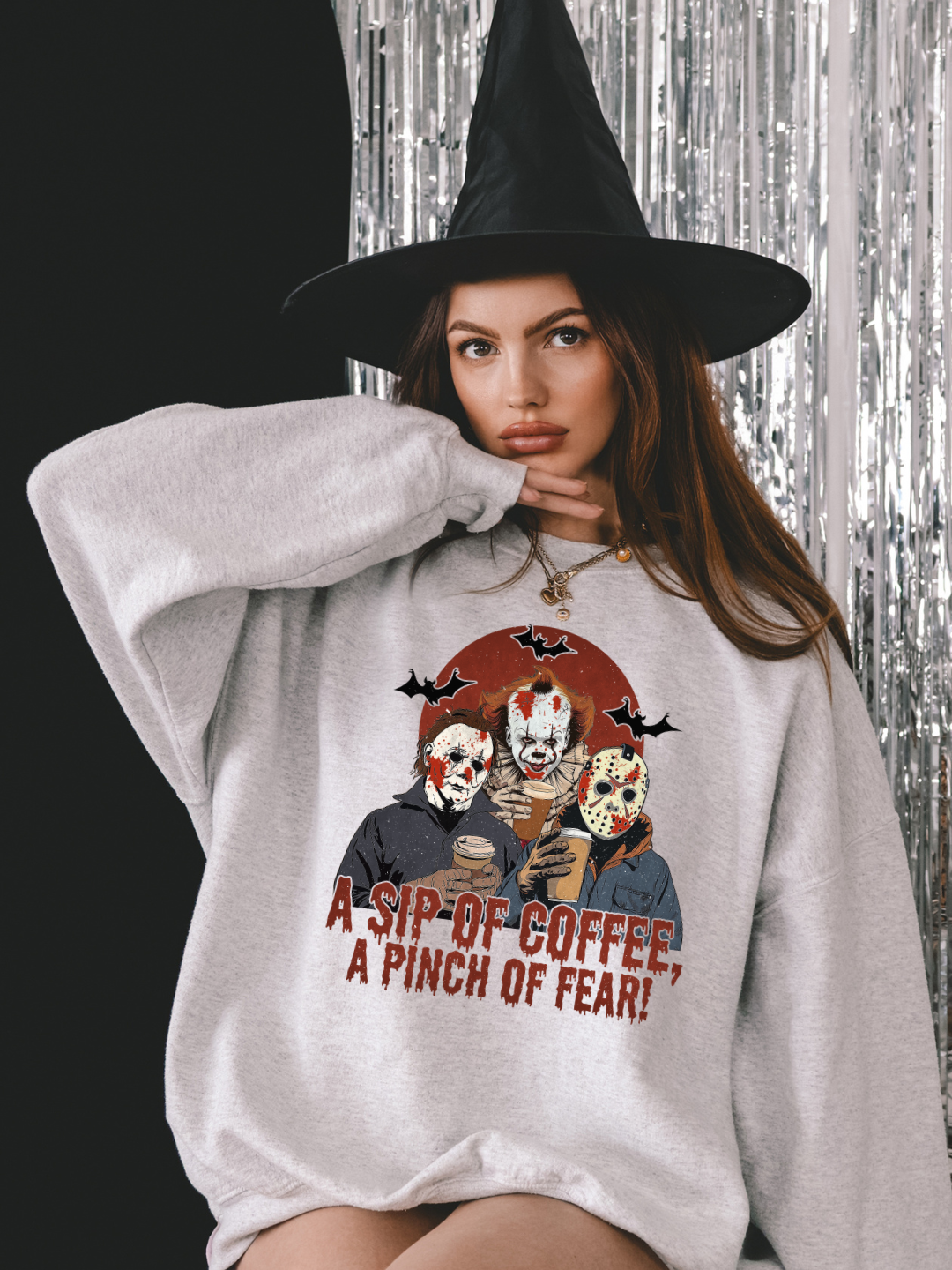 SIP OF COFFEE, PINCH OF FEAR CREWNECK