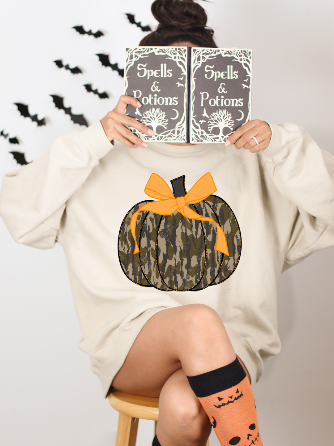 CAMO PUMPKIN CREWNECK
