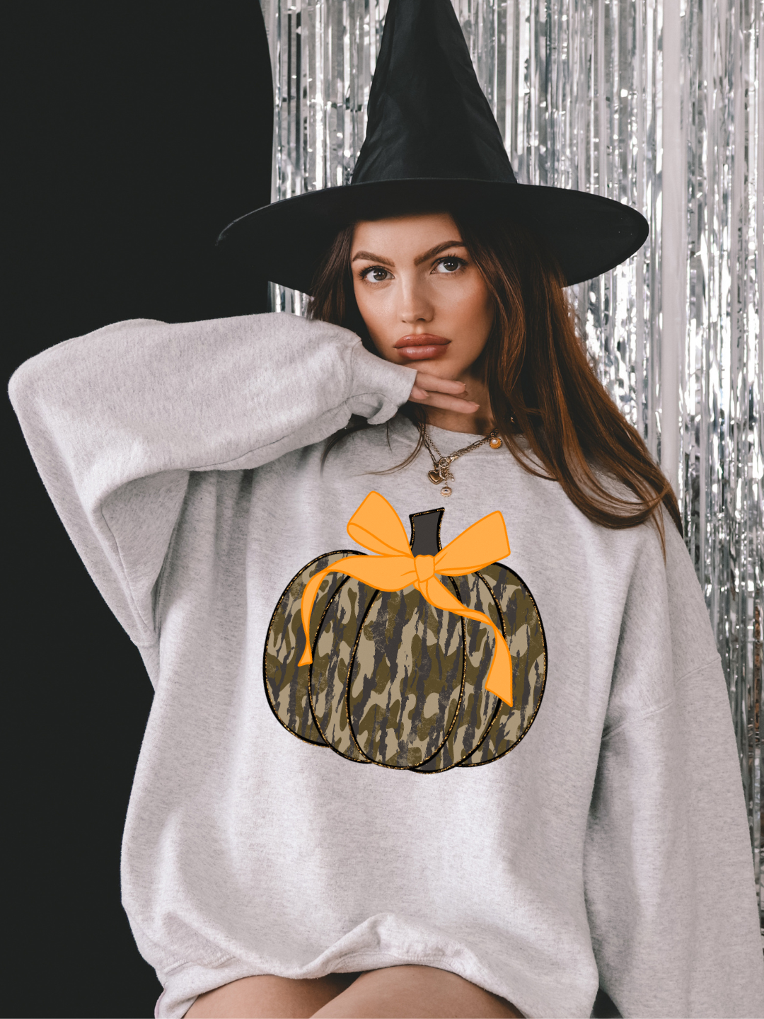 CAMO PUMPKIN CREWNECK