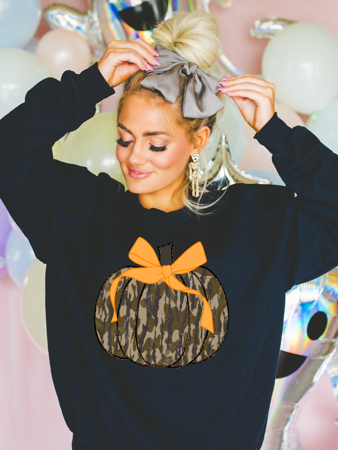 CAMO PUMPKIN CREWNECK