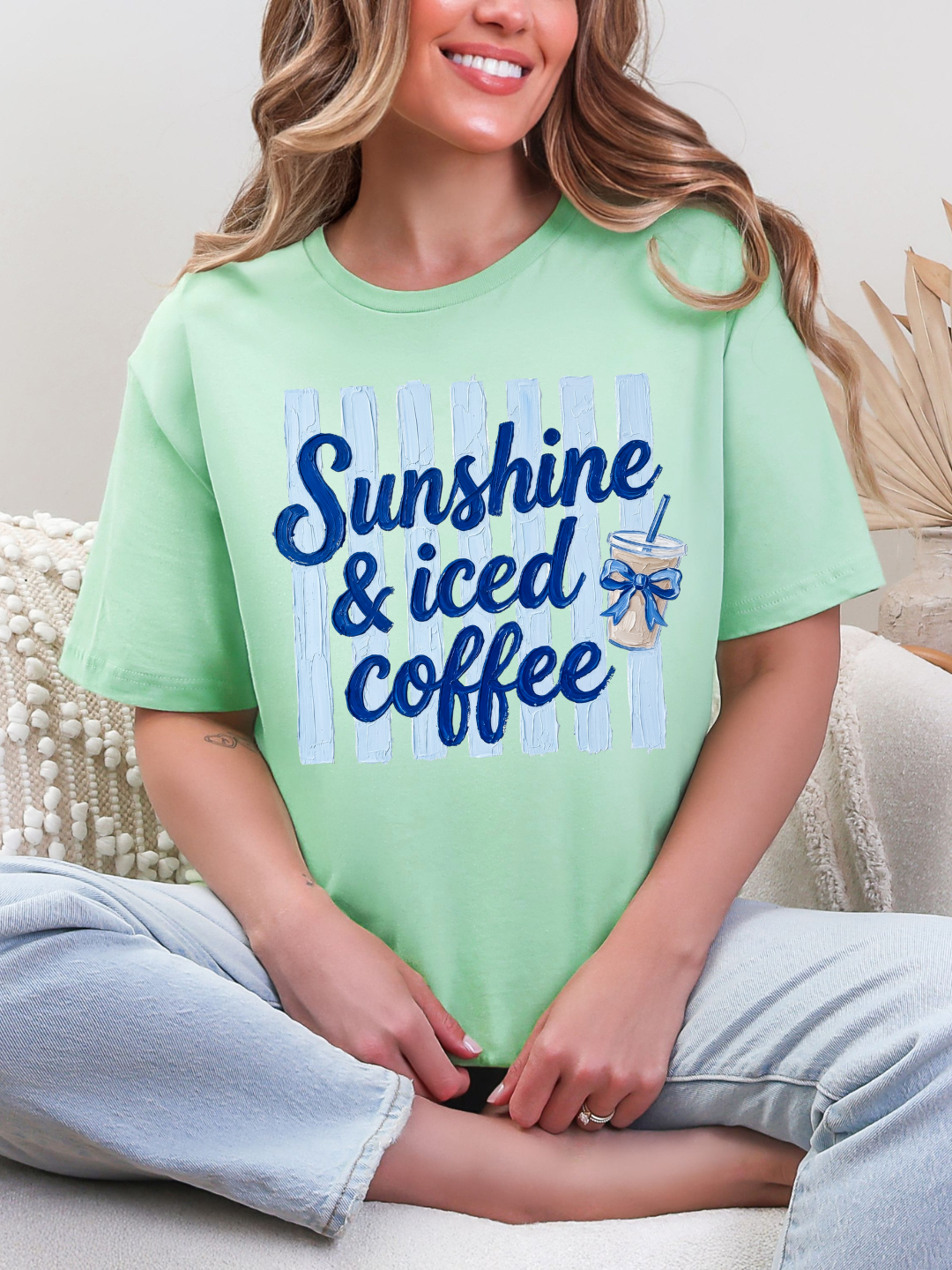SUNSHINE & ICED COFFEE T-SHIRT