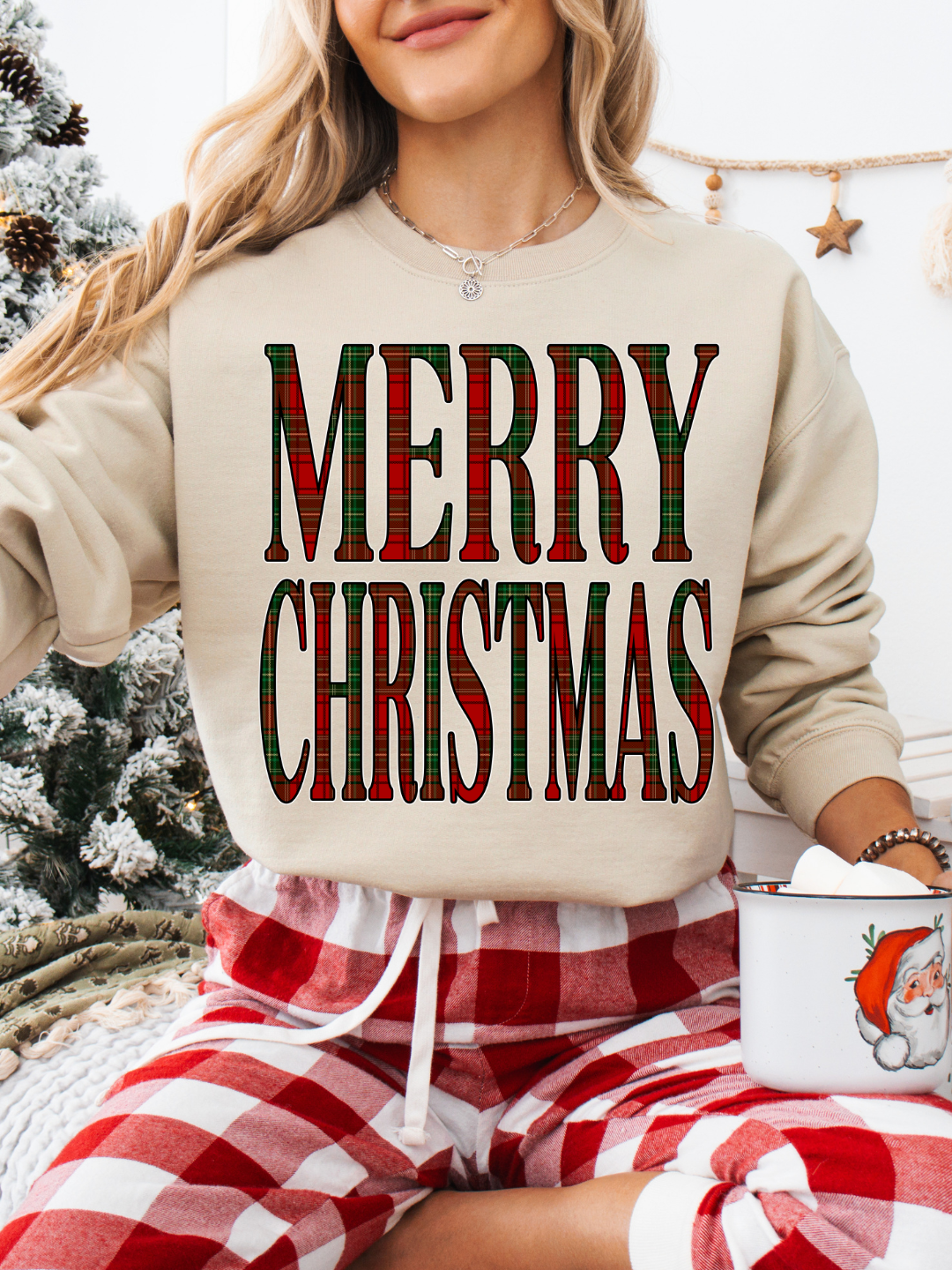 MERRY CHRISTMAS PLAID | DTF TRANSFER