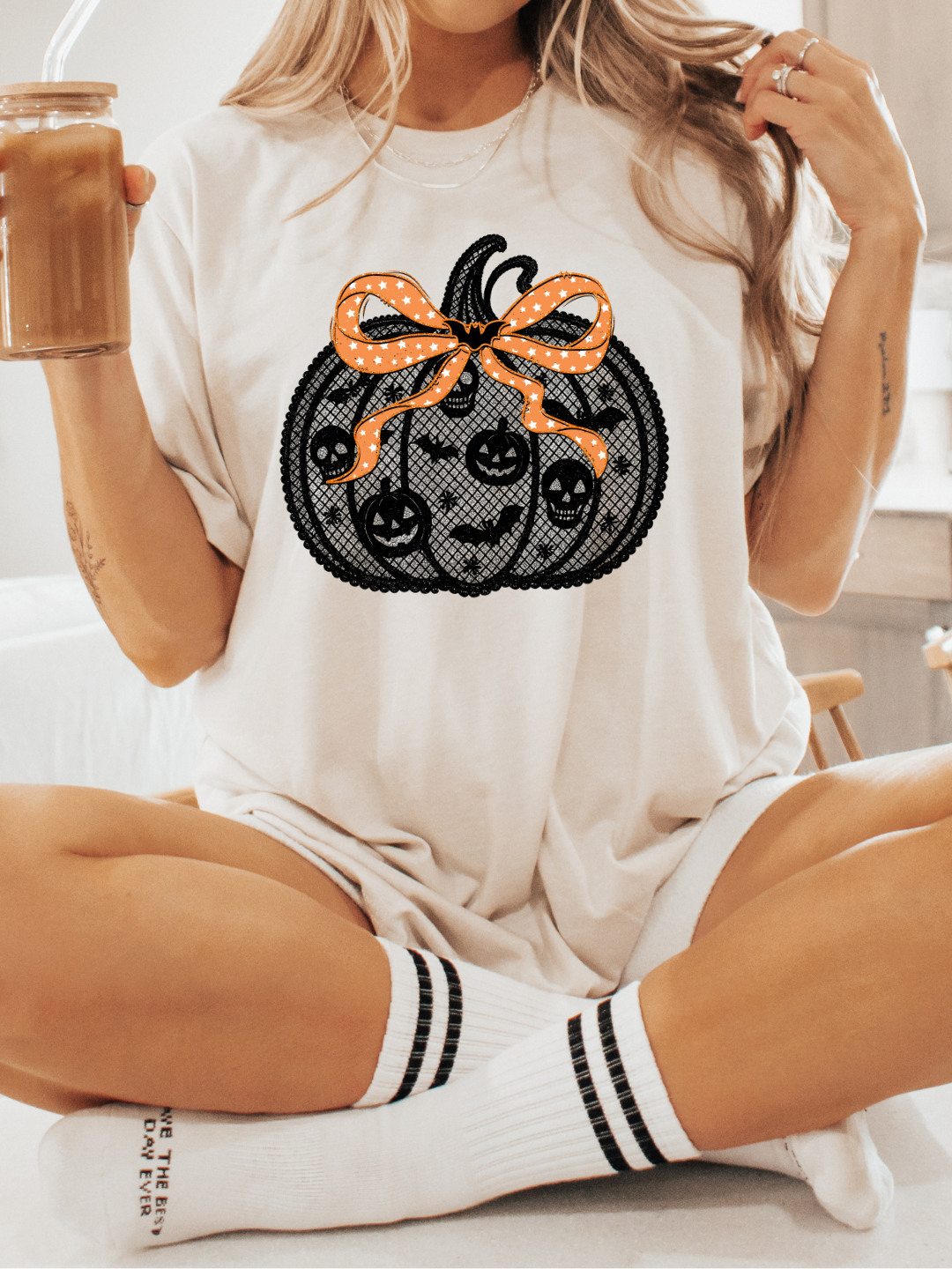 LACE PUMPKIN SHIRT