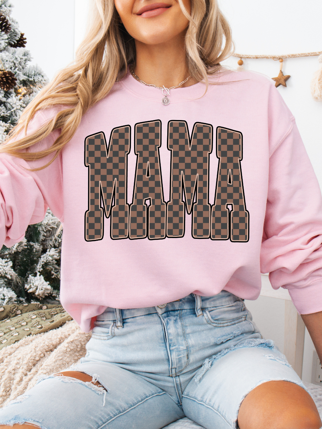 MAMA BROWN CHECKERED | DTF TRANSFER