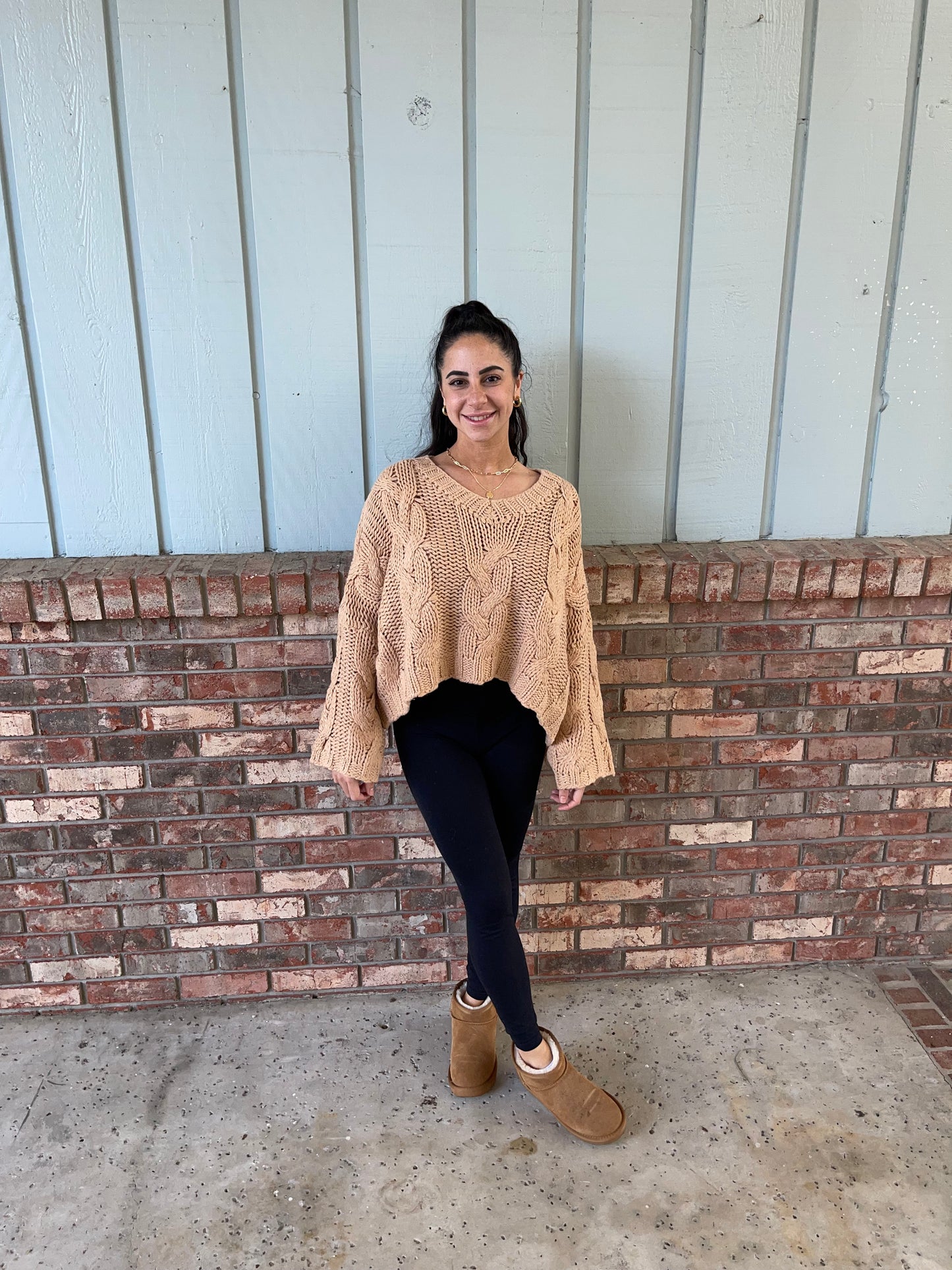 STACEY CHUNKY KNIT OVERSIZED SWEATER