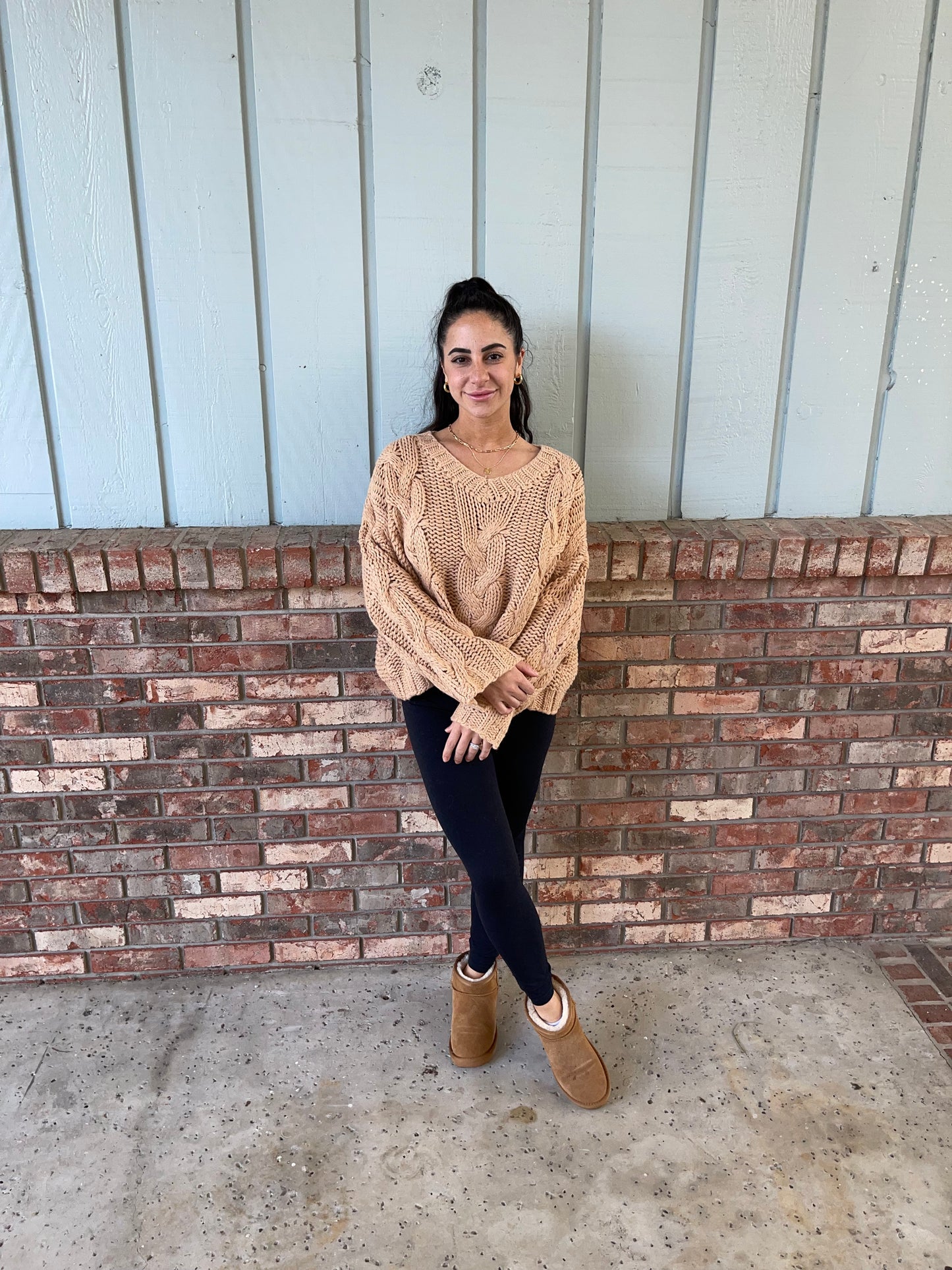 STACEY CHUNKY KNIT OVERSIZED SWEATER