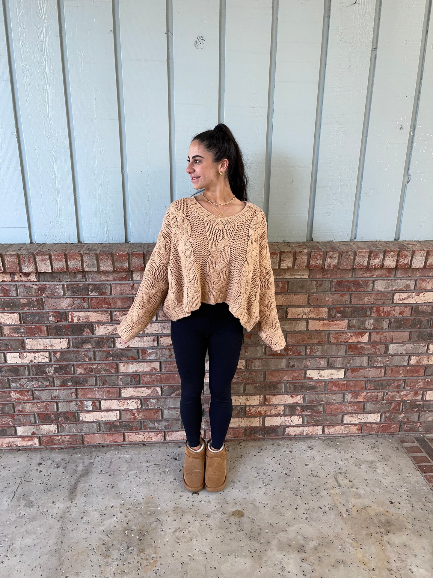 STACEY CHUNKY KNIT OVERSIZED SWEATER