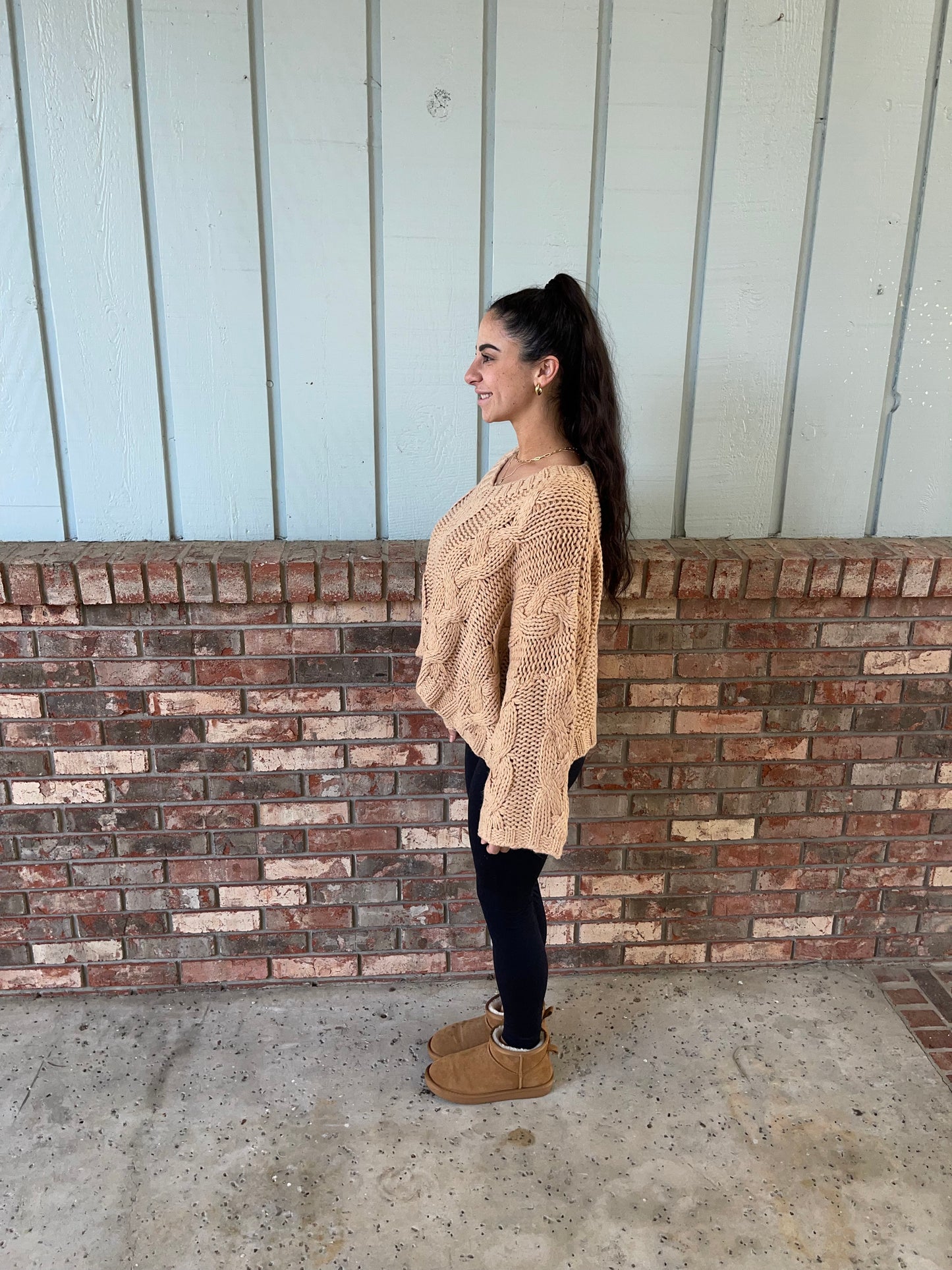 STACEY CHUNKY KNIT OVERSIZED SWEATER
