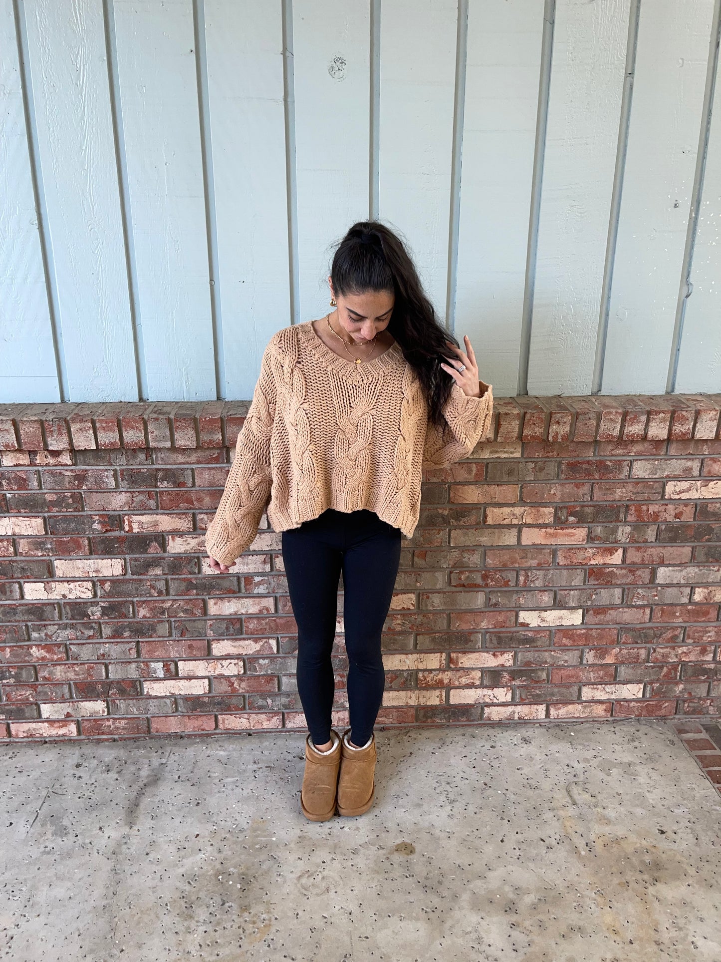 STACEY CHUNKY KNIT OVERSIZED SWEATER