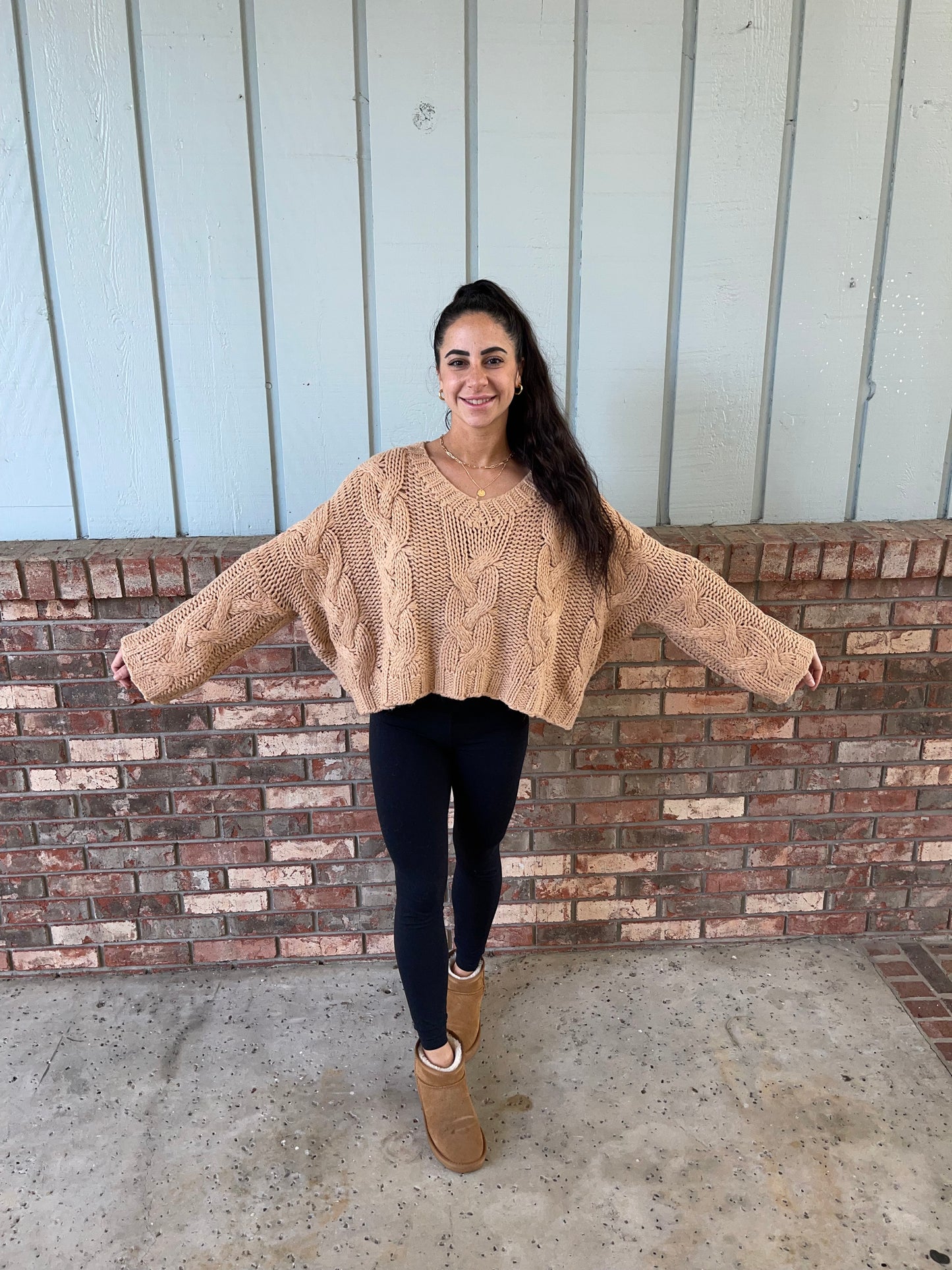 STACEY CHUNKY KNIT OVERSIZED SWEATER