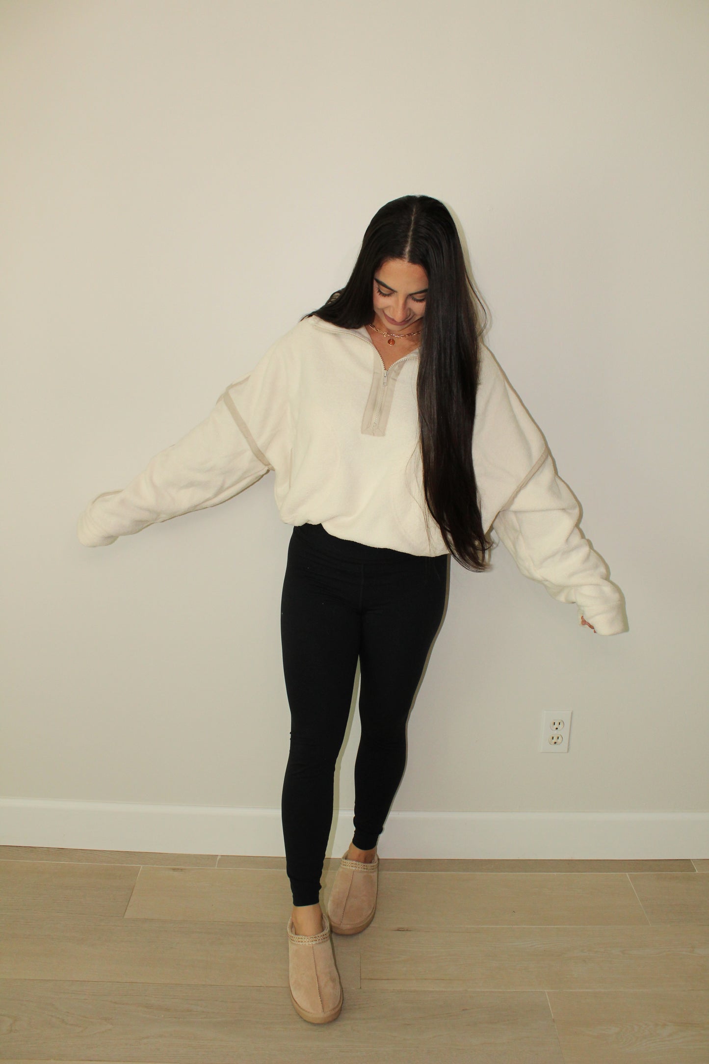 IVORY FLEECE JACKET