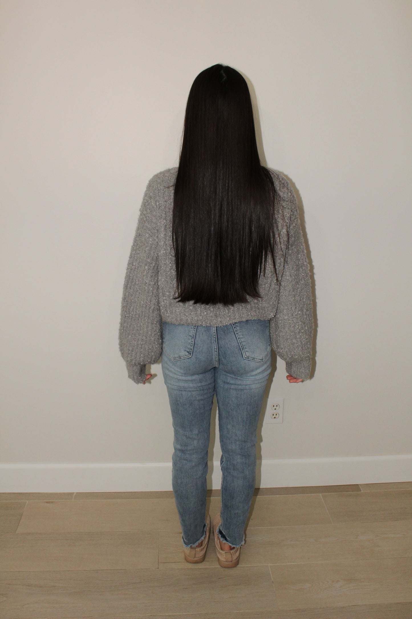 FLUFFY KNIT BUTTON UP CARDIGAN SWEATER