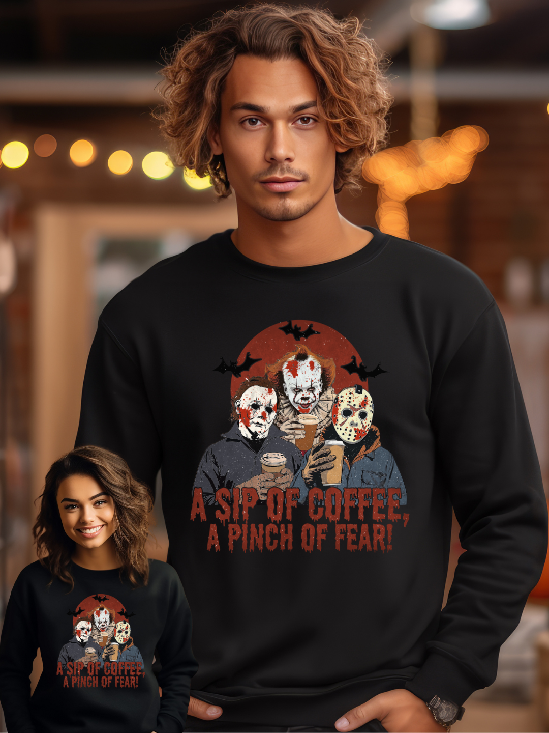 SIP OF COFFEE, PINCH OF FEAR CREWNECK/T-SHIRT