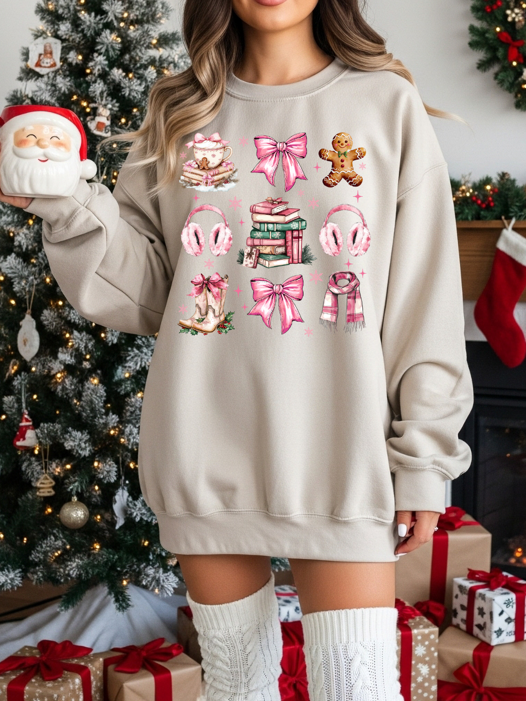 CHRISTMAS DOODLE CREWNECK