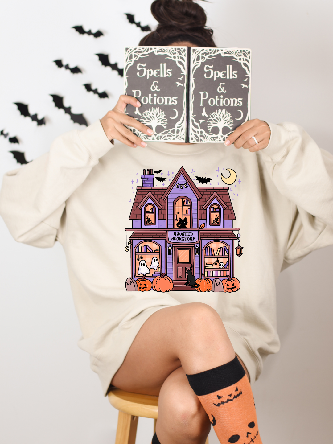 HAUNTED BOOKSTORE CREWNECK