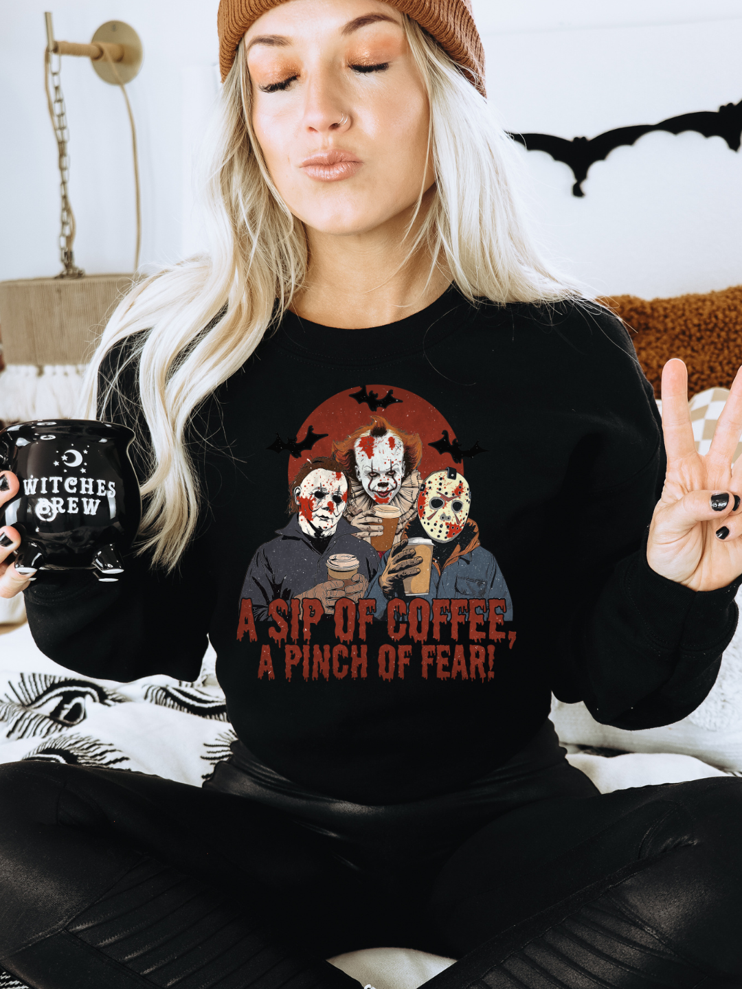 SIP OF COFFEE, PINCH OF FEAR CREWNECK/T-SHIRT