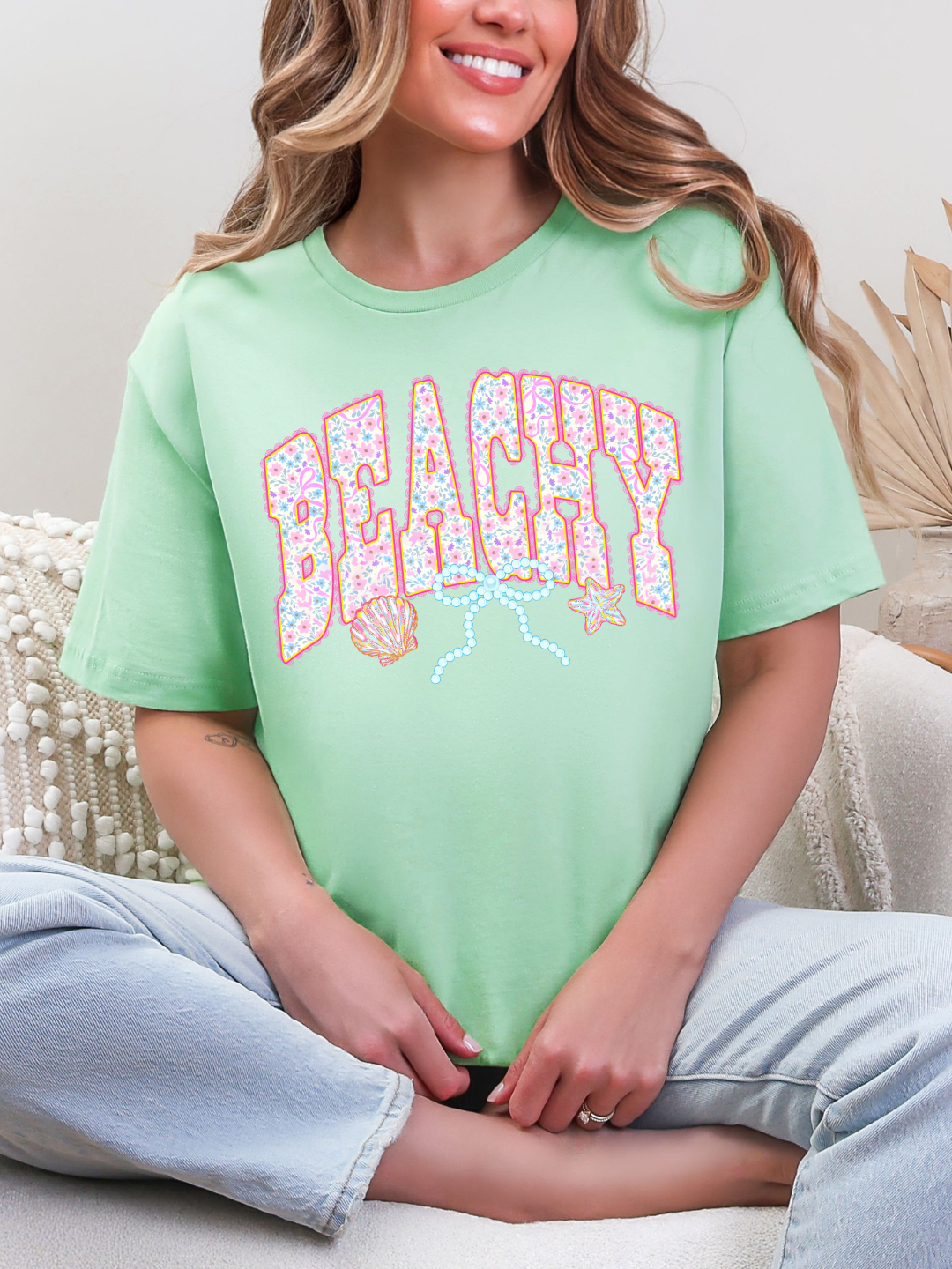 FLORAL BEACHY T-SHIRT