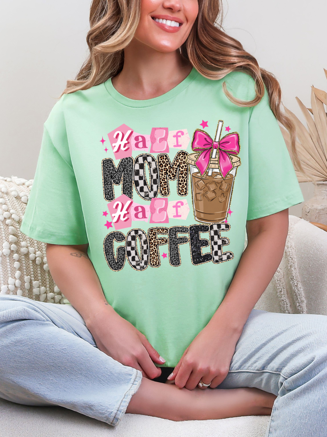 HALF MOM HALF COFFEE T-SHIRT