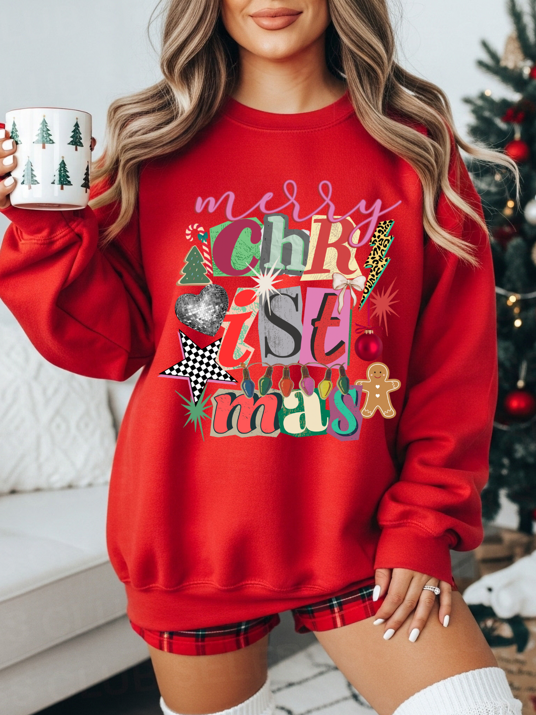 MERRY CHRISTMAS RETRO CREWNECK