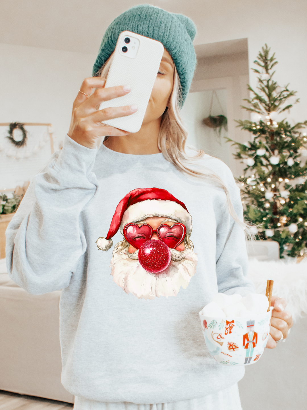 RED SANTA CREWNECK