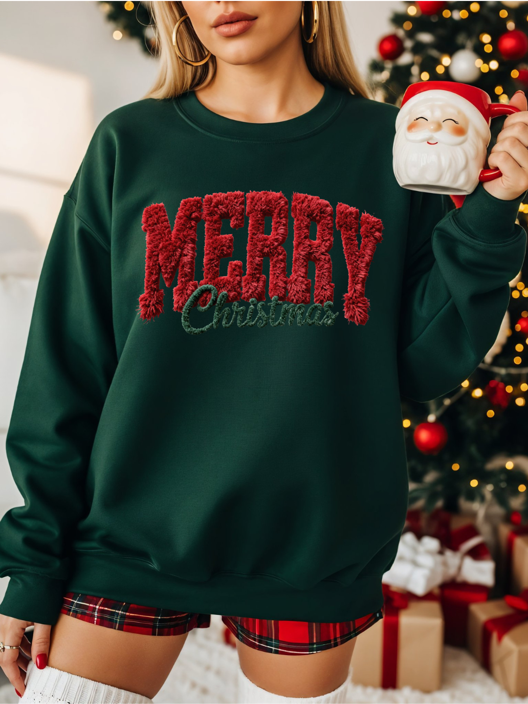 MERRY CHRISTMAS YARN CREWNECK