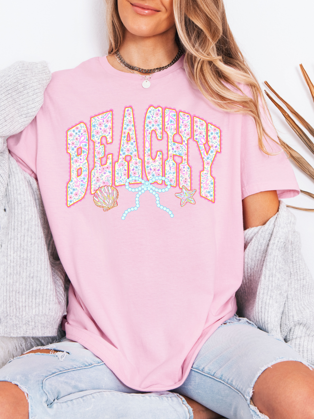 FLORAL BEACHY T-SHIRT