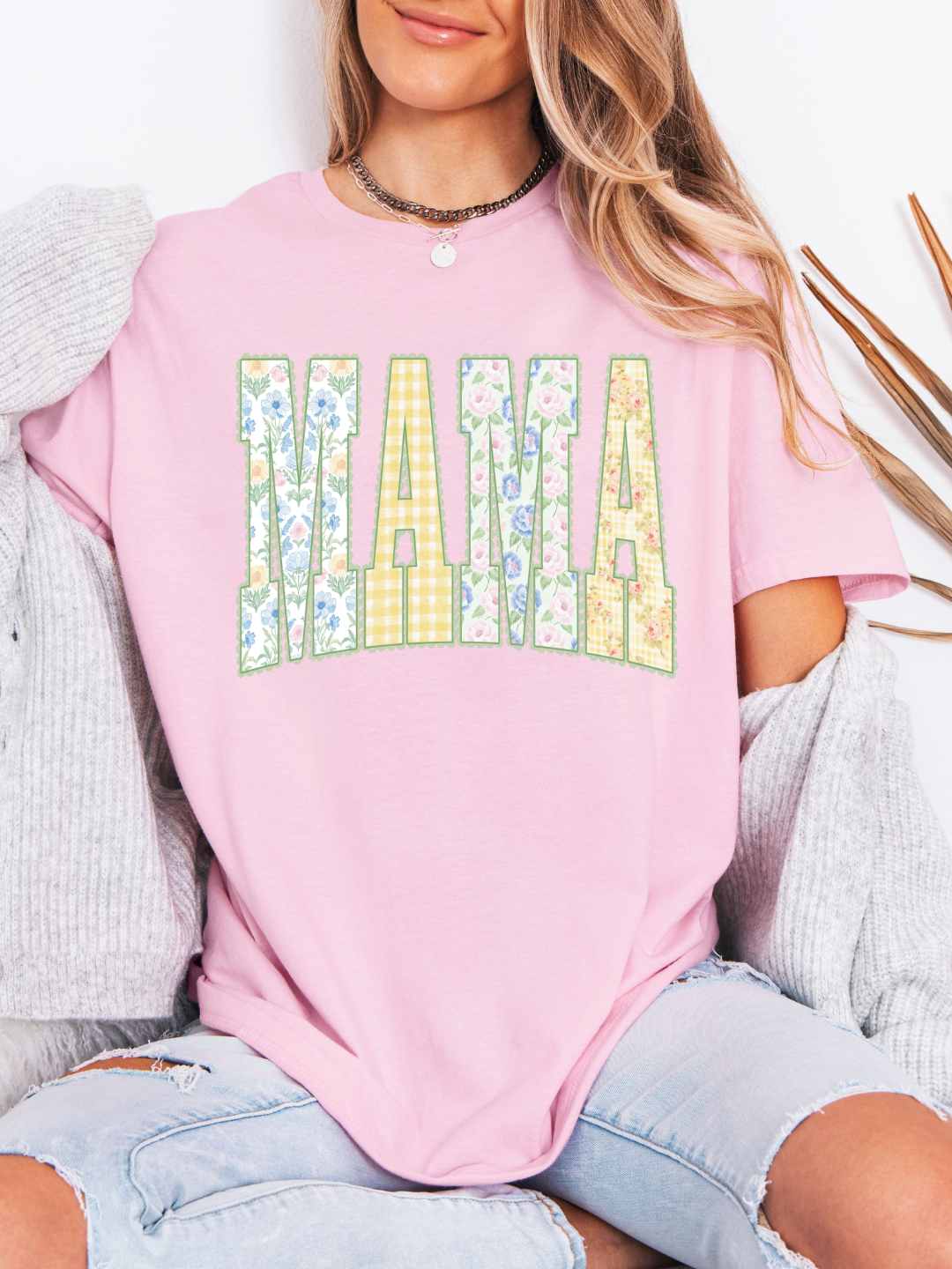 MAMA YELLOW FLORAL T-SHIRT