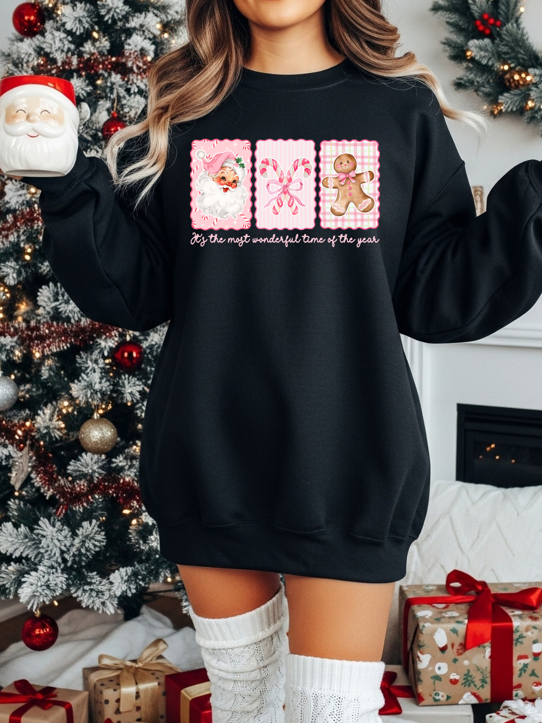 WONDERFUL TIME OF THE YEAR CHRISTMAS CREWNECK