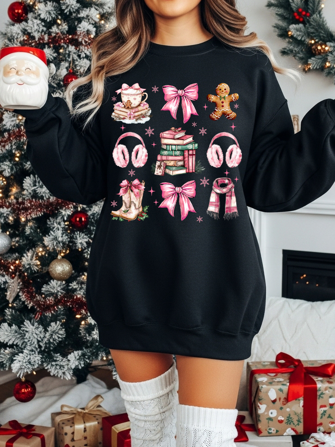 CHRISTMAS DOODLE CREWNECK