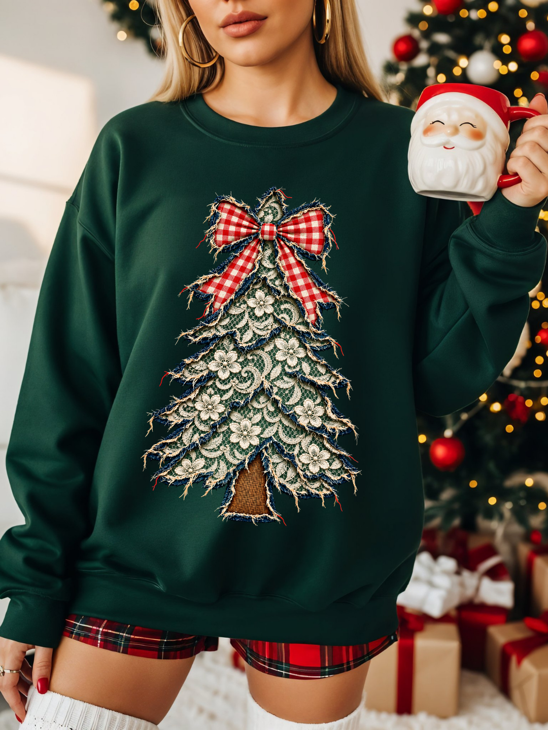 LACE CHRISTMAS TREE  | DTF TRANSFER