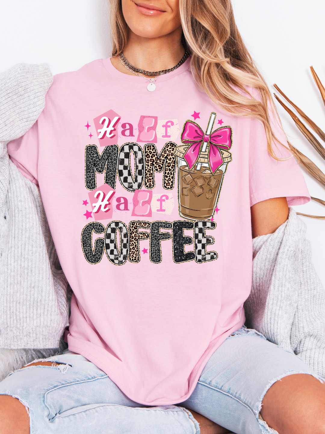 HALF MOM HALF COFFEE T-SHIRT