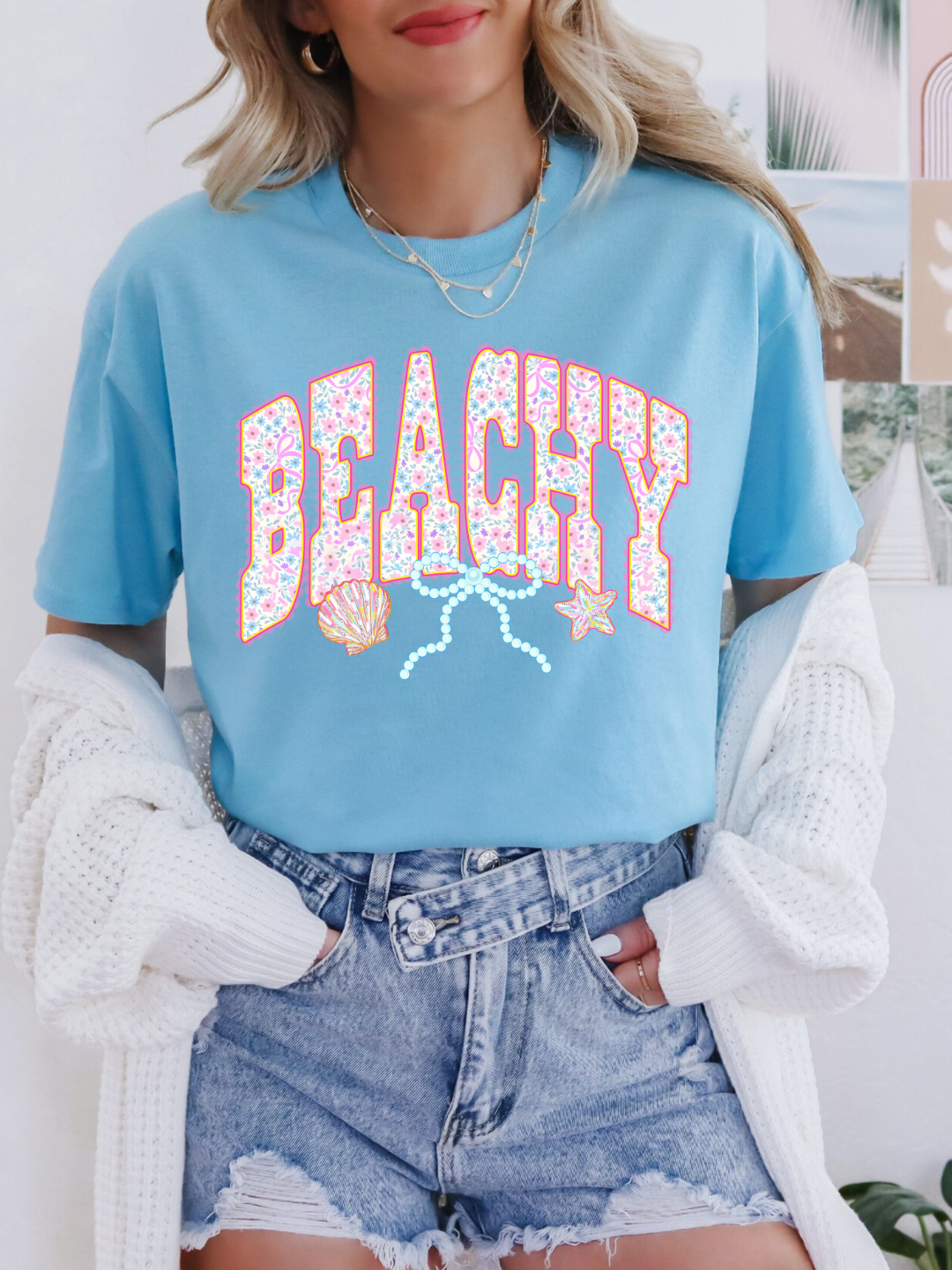 FLORAL BEACHY T-SHIRT