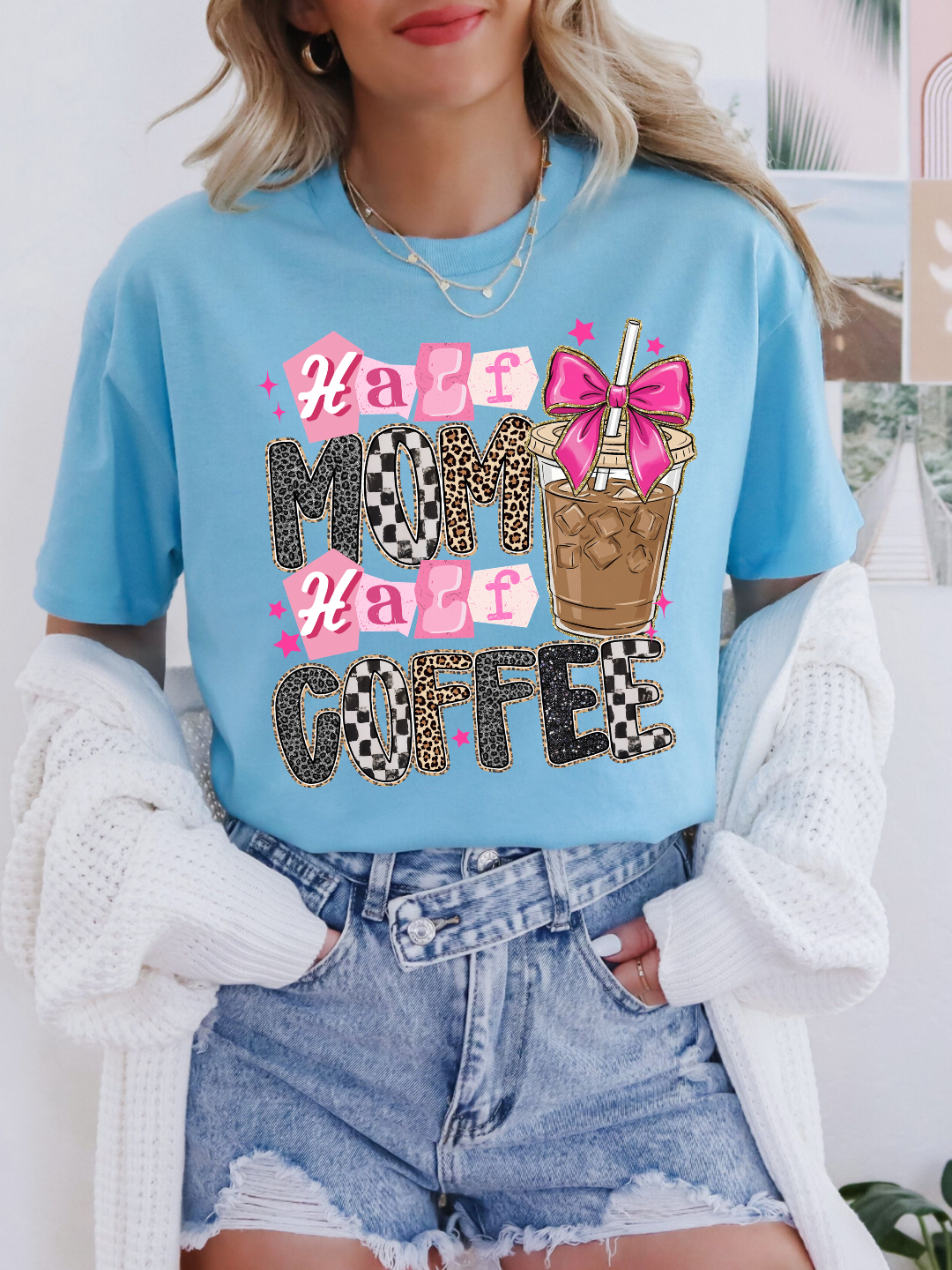 HALF MOM HALF COFFEE T-SHIRT