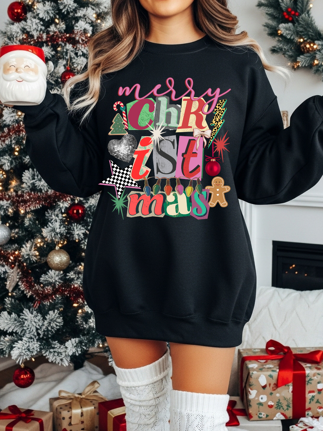 MERRY CHRISTMAS RETRO CREWNECK