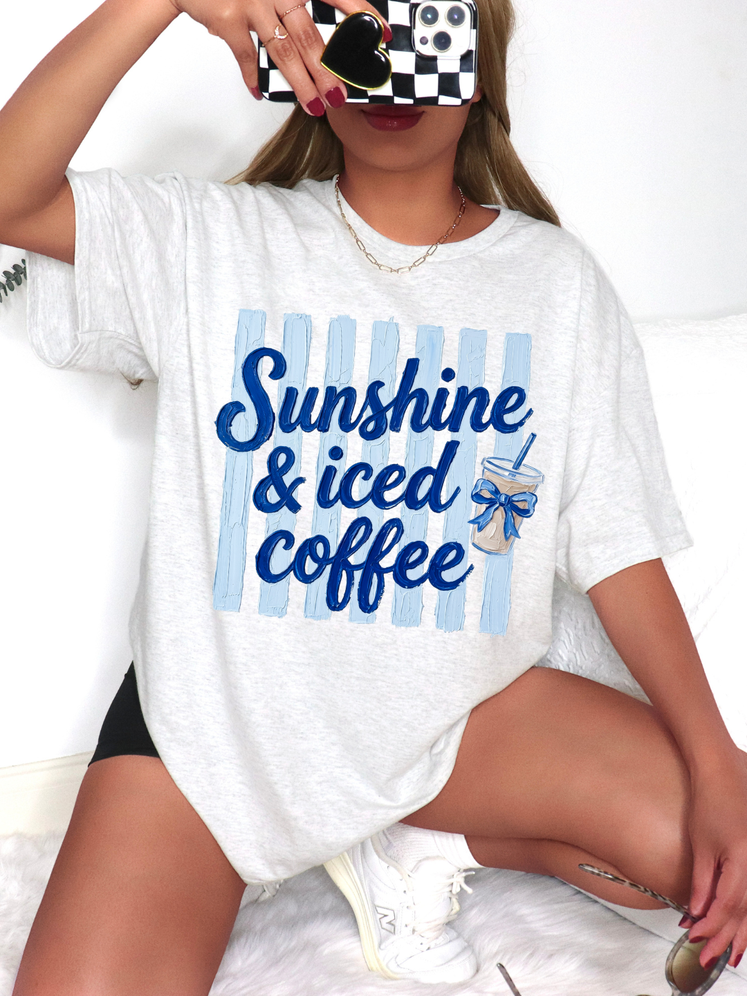 SUNSHINE & ICED COFFEE T-SHIRT