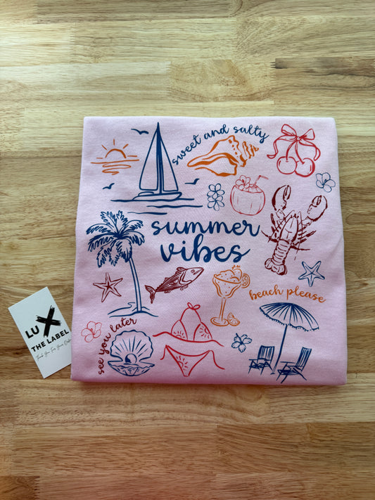 SUMMER VIBES COLLAGE T-SHIRT
