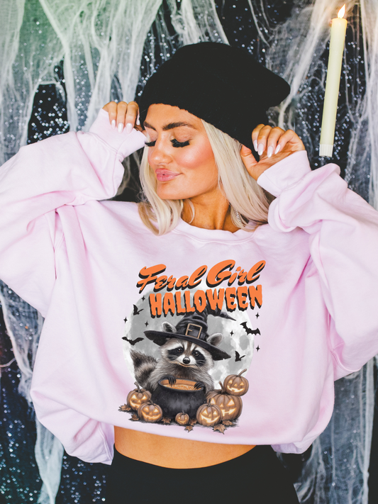 FERAL GIRL HALLOWEEN CREWNECK/T-SHIRT