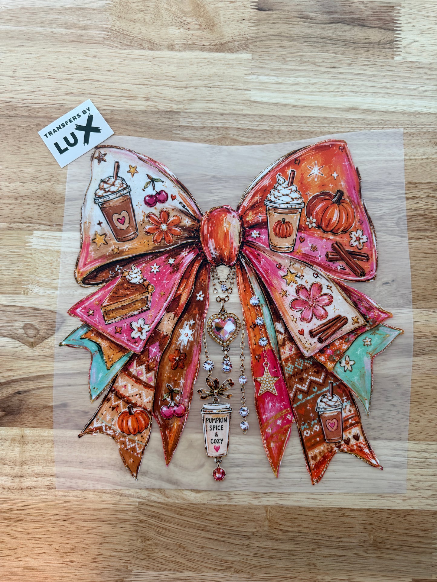 PUMPKIN SPICE BOW HALLOWEEN  | DTF TRANSFER