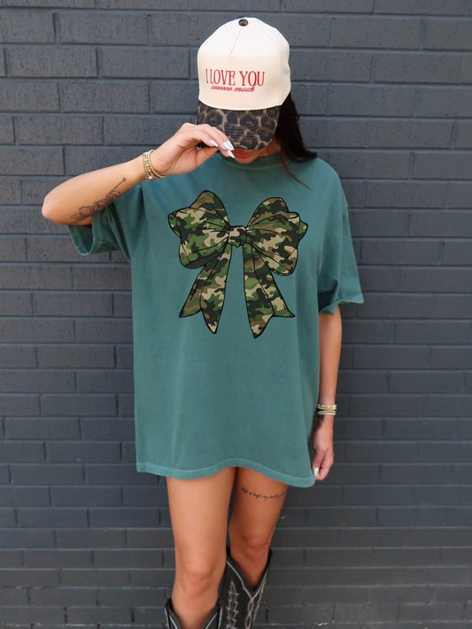 CAMO BOW SHIRT