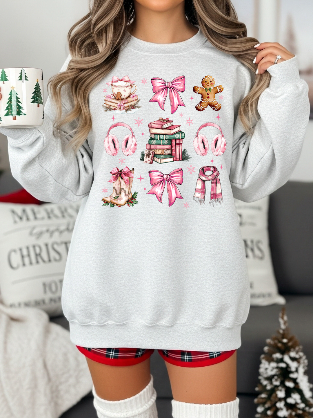 CHRISTMAS DOODLE CREWNECK