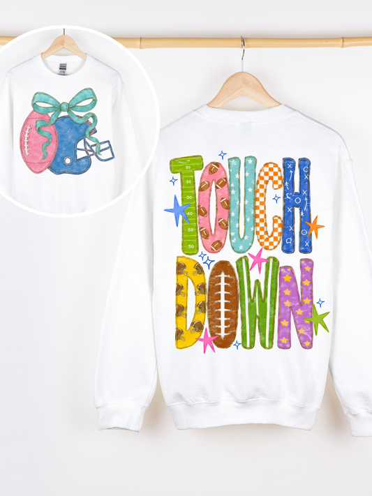 TOUCHDOWN FOOTBALL FRONT & BACK| DTF TRANSFER