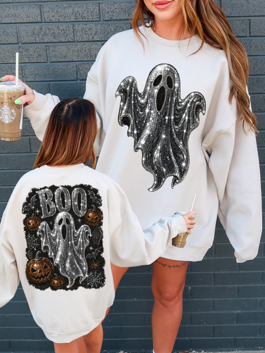 BOO GHOST FRONT & BACK | DTF TRANSFER