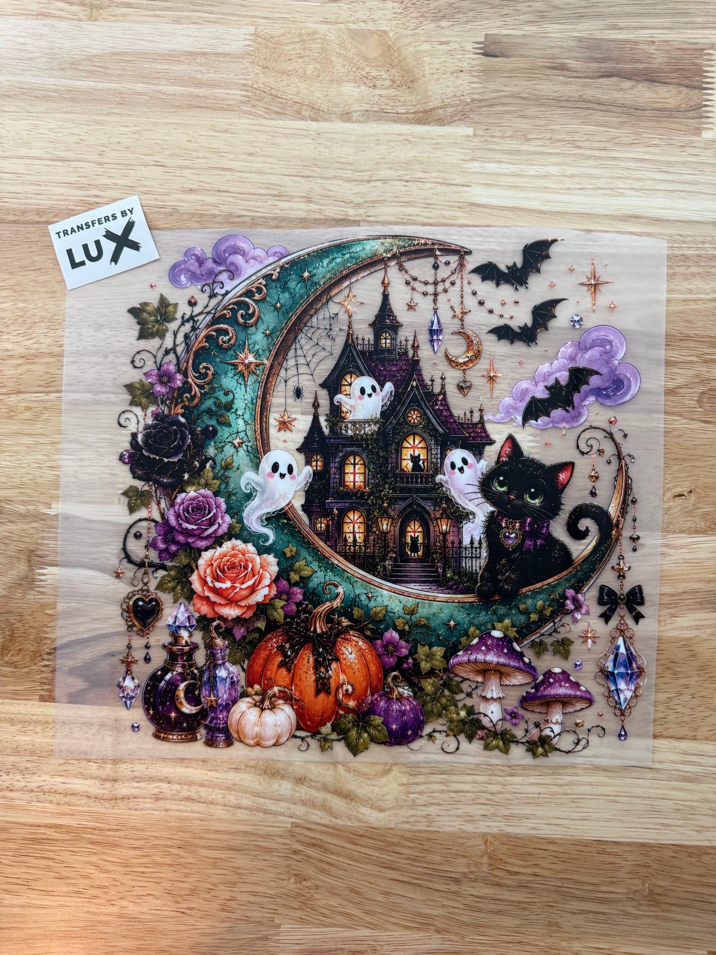 WHIMSICAL HALLOWEEN CAT COLLAGE | DTF TRANSFER