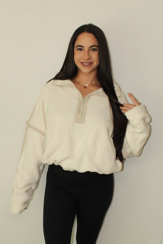 IVORY FLEECE JACKET