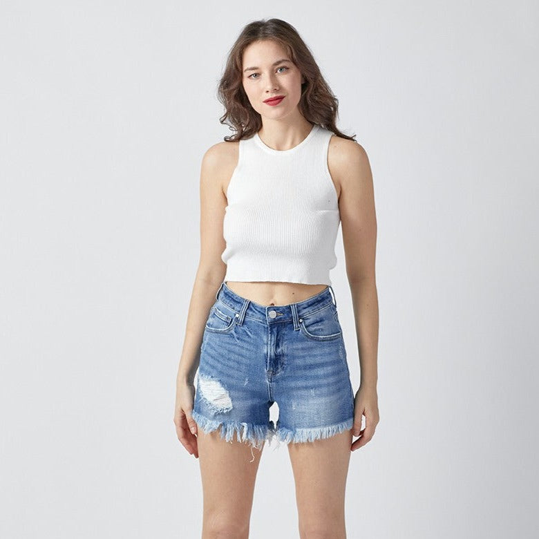 EVERLEIGH RISEN HIGH RISE JEAN SHORTS