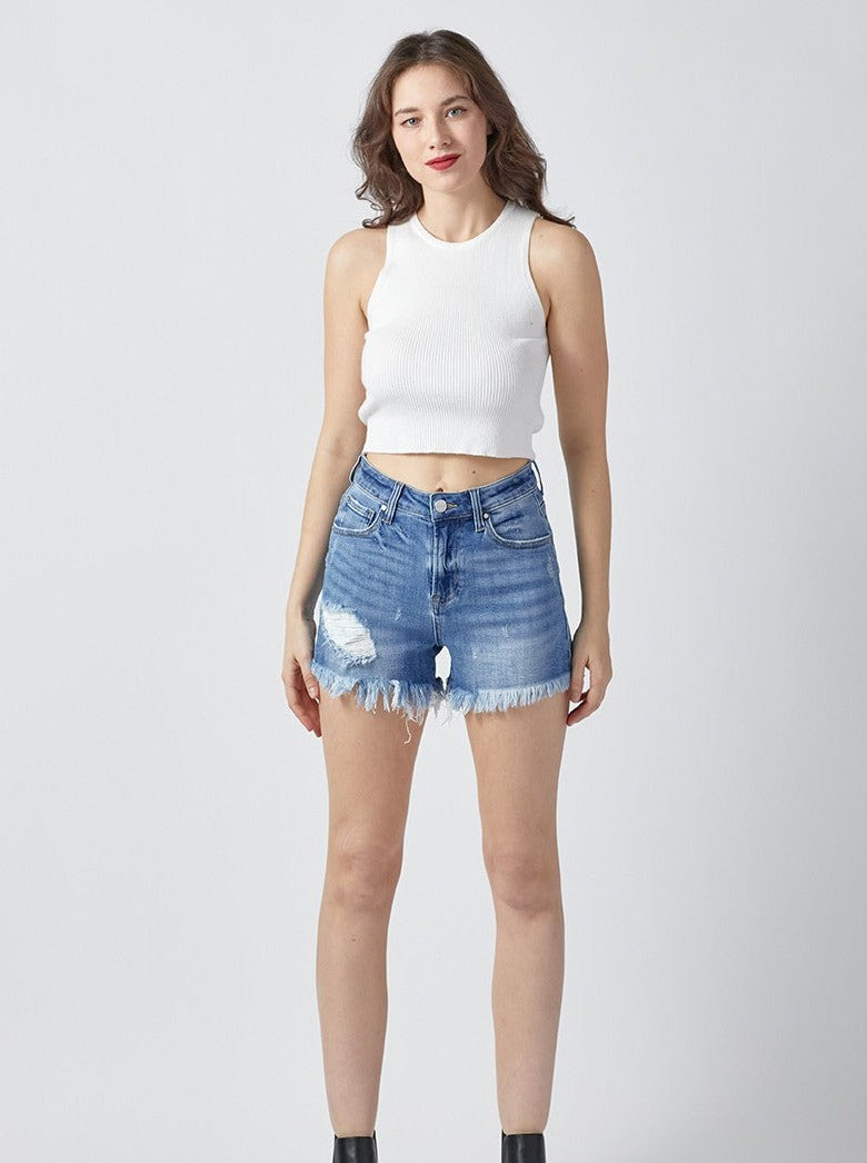 EVERLEIGH RISEN HIGH RISE JEAN SHORTS